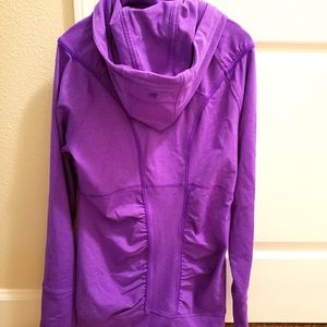 Athleta Purple stretchy hoodie jacket Small